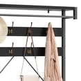 thumbnail image 6 of Aoile 4-in-1 Hall Tree, Entryway Bench with Coat Rack Freestanding, Shoe Bench with 8 Hooks & 3-Tier Storage Shelf, Black, 6 of 8