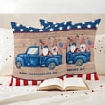 thumbnail image 3 of Independence Day Outdoor Waterproof Pillow Covers, Gnomes Truck Star Flag Wooden Grain Decorative Square Throw Pillowcase Sofa Cushion Sham for Patio/Couch/Chair, 16"x16" 2 Pack, 3 of 8