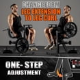 thumbnail image 5 of 2-IN-1 Leg Extension and Curl Machine, Adjustable Leg Exercise Bench with Plate Loaded, Rotary Leg Extension for Thighs, Lower Body Strength Training Equipment for Home Gym, 5 of 7