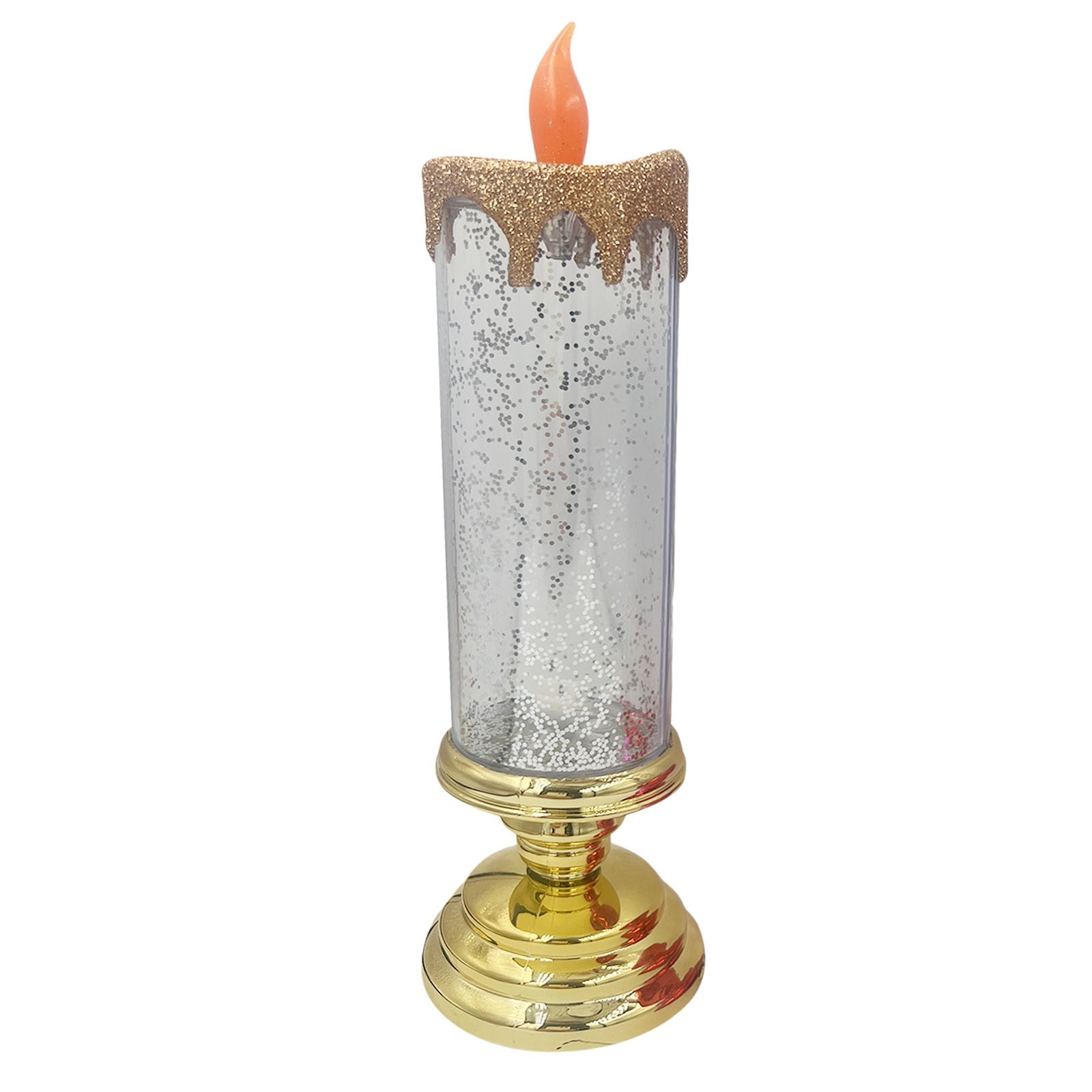 LED Christmas Candle USB Color Changing Waterproof Spinning Glitter