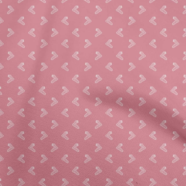 oneOone Tissu Flex Coton Rose Rétro Chaussettes Matériel de Couture Tissu Imprimé au Mètre 40 Pouces de Large