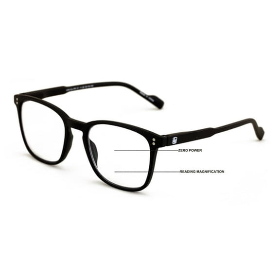 HBMYN Lightweight Men Progressive Bifocal Reading Glasses-No Line,No Bubble β Clear Zero Power on Top Readers Cr01 1.75-Progressive Reading Glasses Men