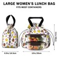 thumbnail image 5 of Colorful Softball and Fashion Icons Pattern Drawstring Lunch Bag Women - Drawstring Lunch Bag Insulated for Work Office - Stain-Resistant Large Lunchbags for Women with Multi-Pockets, 5 of 6
