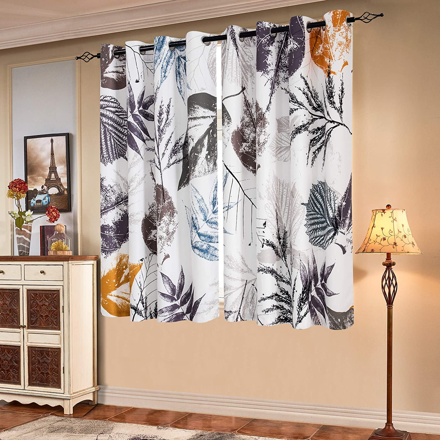 Subrtex Printed Curtains Blackout For Bedroom Living Room Kids Room Dining Room Valance Colorful Window Drapes 2 Panel Set 52 X 63 Subrtex Printed Curtains Blackout For Bedroom Living Room Kids Room Dining Room Valance Colorful Window Drapes 2 Panel Set 52 X 63
