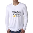 thumbnail image 1 of Let The Wild Rumpus Begin - Classic Crown Quote Men's Long Sleeve Grey T-Shirt, 1 of 2