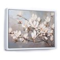 thumbnail image 2 of Designart "Pink Magnolias In Full Bloom I" Flowers Floater Framed Wall Decor, 2 of 5