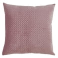 thumbnail image 1 of SARO Coussin Carré en Velours Pinsonic Rempli de Poly 18 Po. - Rose, 1 of 1