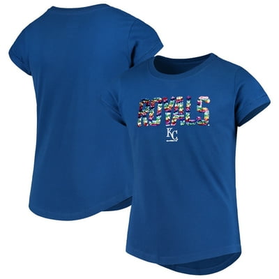 Kansas City Royals New Era Girls Youth Flip Sequin T Shirt Royal
