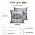 thumbnail image 3 of Waterproof Throw Pillow Covers Set of 2, 24x24 Inch Vintage Boho Floral Decorative Pillowcases Outdoor Pillow Slip Cushion Covers Set for Couch Tent Retro Nationcal Flower Blue, 3 of 7