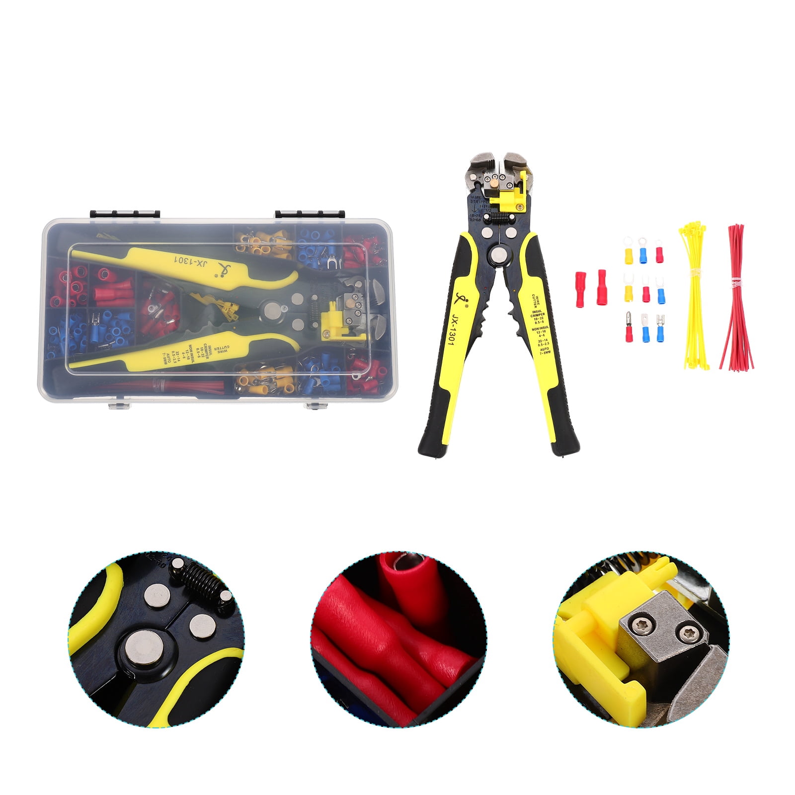 FRCOLOR 1 Set Wire Terminals Crimping Plier Kit Practical Ratcheting Wire Crimper Tool