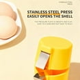 thumbnail image 2 of Egg Shell Opener, 2026 Upgraded Egg Shell Cutter, Handheld Egg Opener for Hard Boiled Eggs, Egg Cracker Tool for Raw Eggs, Stainless Steel Eggshell Breaker Egg Shell Cutter (1, Yellow), 2 of 9