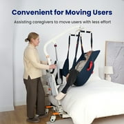 VOCIC Electric Patient Transfer Lift, Hydraulic Body Lift for Elderly, Foldable, Home Care, 440LBS