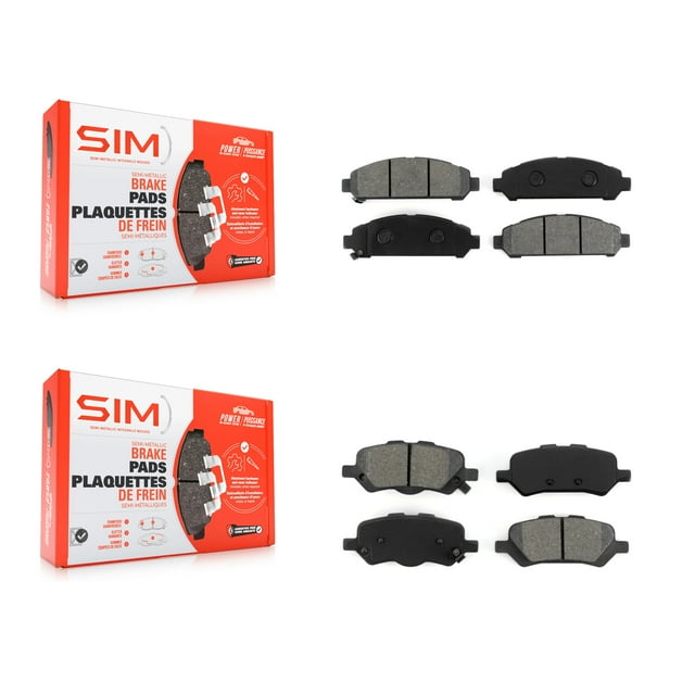 SIM Front Rear Semi-Metallic Brake Pads Kit for Car 2009-2016 Toyota Venza KSM-100153
