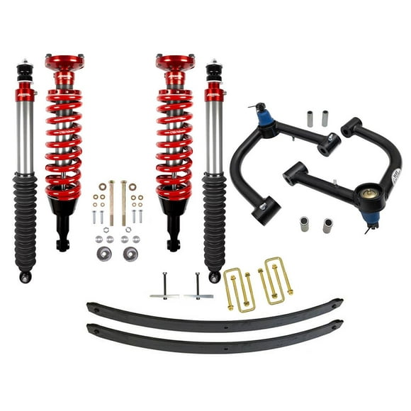 Tuff Country Lift Kit Suspension TT-TAC-16A ToyTec; 2 To 3 Inch Front Lift; 2 To 3 Inch Rear Lift; Black Components