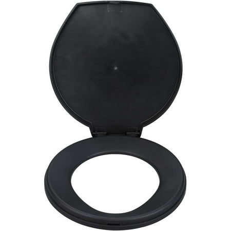 5 Gallon Bucket Toilet Seat w/ Lid Travel Outdoor Camping Hiking Snap On Black