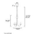thumbnail image 5 of Maxim Lighting - Multi-Light Pendant - Logan-3 Light Candle Chandelier in Modern, 5 of 5