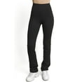 thumbnail image 2 of Love Tree Women's High Rise Bootcut Buttery Soft Yoga Pant Leggings (Black, Small), 2 of 3