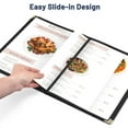 thumbnail image 2 of WeChef 40 Pack Couvertures de Menu de Restaurant 8.5 x 11 Pouces Style Livre 4 Pages 8 Vues, 2 of 9