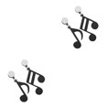 thumbnail image 1 of Qarigey 1 Pair Musical Note Women Earring Work Fashion Asymmetric Ear Dancing Daily Decoration Jewellery Metal Earrings Casual 2.1x1.8 cm 2piezas, 1 of 6