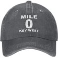 thumbnail image 2 of Mile 0 Key West Baseball Caps Woman Mens Cotton Baseball Caps, 2 of 8