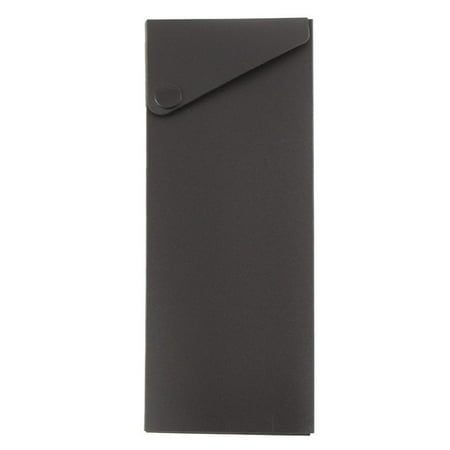 JAM Slide Pencil Case, 7.75x2.75x1.1, Black, 1/Pack, Button Snap