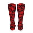 thumbnail image 6 of Rateoe Red Skulls 3 print Women's Men's Novelty 20in Crew Socks Cotton Socks Knee High Socks for Walking,Running,Nurses,Pregnancy-One Size, 6 of 8