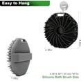 thumbnail image 6 of 2-Pack Silicone Body Scrubber Shower Brushes,Exfoliating Body Scrubber for All Skin Type, Eco Friendly Shower Scrubber for Body, Silicone Body Brush for Showering(Black & Gray), 6 of 15