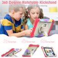 thumbnail image 4 of TECH CIRCLE Bumper Case for iPad 9th/8th/7th Generation 10.2" (2021/2020/2019), Shockproof Protective Cute Case with Screen Protector & Pencil Holder & Hand Strap & Kickstand & Shoulder Strap, Red, 4 of 8