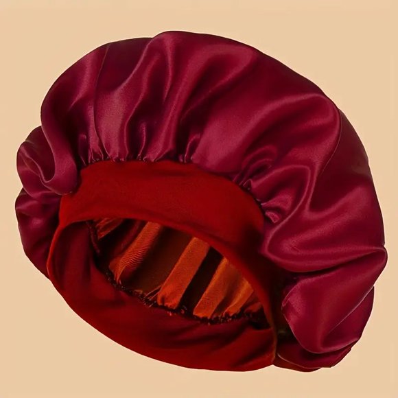 Gorro de dormir de satén con banda elástica - Cómodo gorro de ducha de ala ancha, poliéster 85 % elastano 15 % sin perfume, for uso diario, cómodo gorro | Gorro de ala ancha | Gorro texturizado