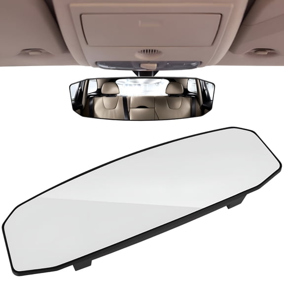 MELIVO Car Rear View Mirror 12 inch Clip-on Panoramic Clear Rearview Mirror Anti-Glare Wide-Angle Car Interior Mirror Universal for Cars Trucks SUVs