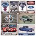 thumbnail image 2 of Póster de coche Ford Mustang Shelby Cobra vintage, letrero de metal, decoración de habitación del hogar, decoración de pared de garaje, placa de metal, 2 of 5