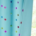 thumbnail image 6 of Bazaahm Blue Full Blackout Curtains for Kids Living Room Bedroom 84"L x 52"W Colorful Metallic Polka Dots Printed Grommet Window Drapes for Kids Juvenile, 2 Panels, 6 of 7