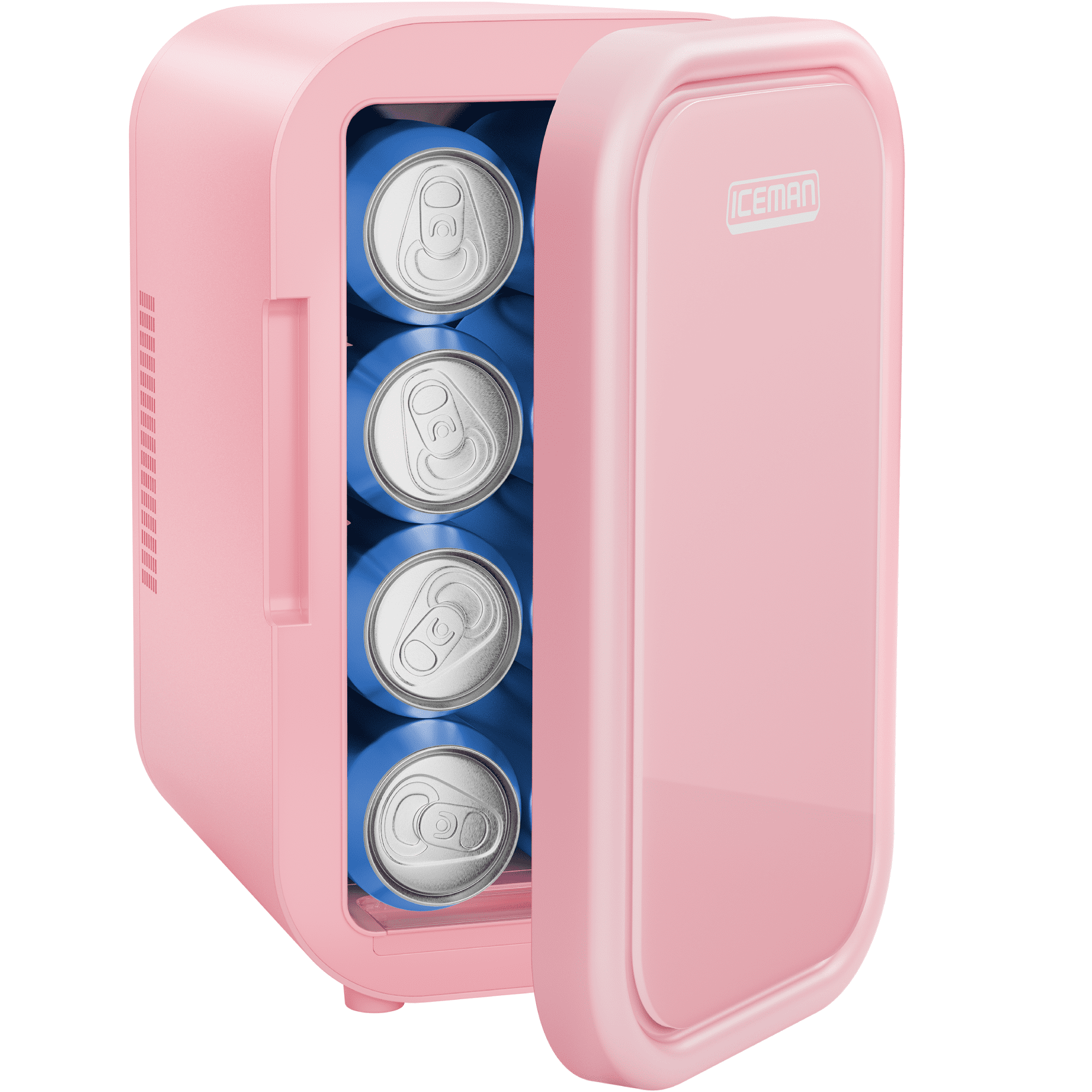 The Iceman Portable Mini Fridge, 5L, Pink, Cools and Heats