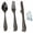 Bronze, variant on 3pcs Creative Cutlery Cabinet Pulls 3" Hole Center Kitchen Knife Spoon Fork Drawer Handles