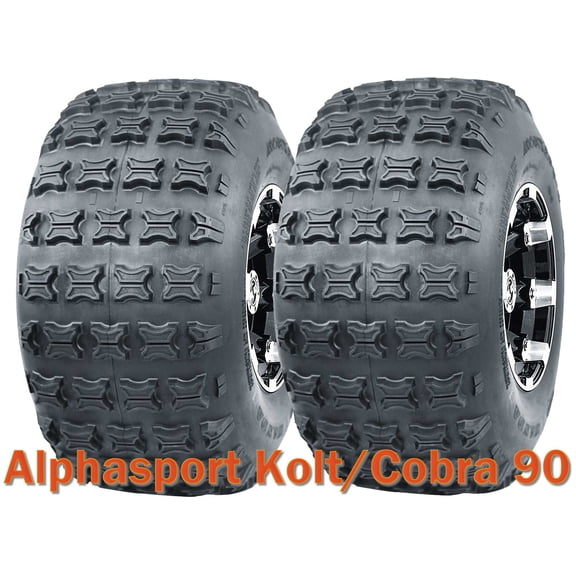 Set 2 WANDA 18x9.5-8 18x9.5x8 ATV Tire Set Fit Alphasport Kolt/Cobra 90