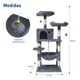 thumbnail image 5 of Torre para Gatos Bluelander Gris Oscuro 1.5 M Hamaca Rascador Múltiples Niveles, 5 of 6