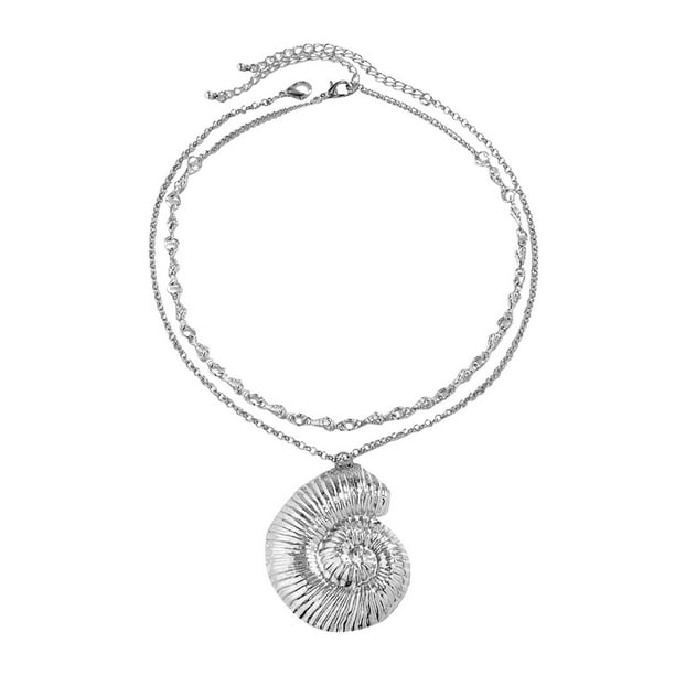 Concha de mar collar de oro concha de mar bruja accesorios de disfraces para niños adultos(1PC)