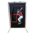 thumbnail image 3 of Cimarron 75" x 48" 2 Sport Football Baseball Catcher Vinyl Backstop Net & Frame, 3 of 5