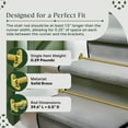 thumbnail image 3 of Renovators Supply Brushed Satin Nickel Carpet Runner Rod Set for Staircases 39 5/8 in. L 1/2 inch Dia Durable Tarnish Resistant Brass Tubes w/Holder Bracket Hardware, 3 of 15