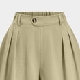 thumbnail image 4 of Vhkiploz Summer Board Shorts for Women's Pleated Everyday Bermuda Shorts Solid Color Beachwear Elastic Hem Wide Leg Running Shorts, 4 of 9