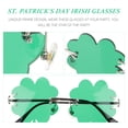 thumbnail image 3 of KAKOWELY 1 par de gafas creativas para fiesta del Día de San Patricio con forma de trébol, recuerdos de fiesta, 3 of 4