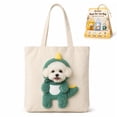 thumbnail image 2 of Pet Carrier Canvas Shoulder Tote Bag for Small Dogs & Cat, 3D Plush Character Head-Out Pet Carrying Purse, Cute Portable Puppy Cat Tote Bag for Walking Shopping Travel Outdoor Trips, 2 of 9
