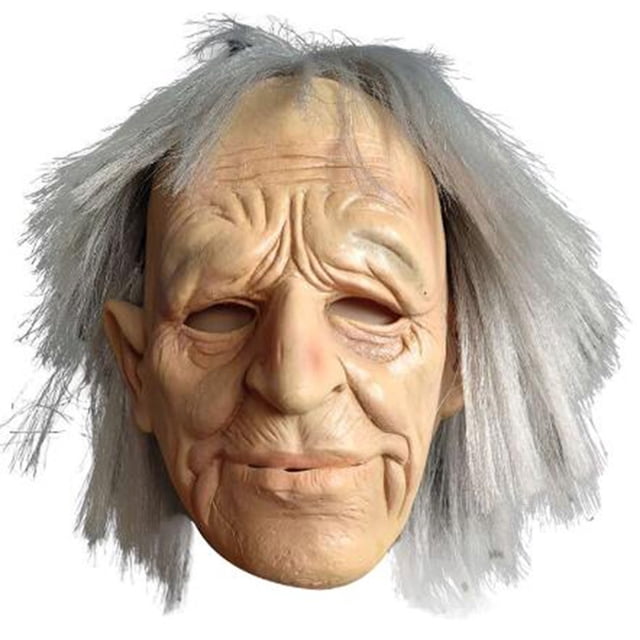 Máscara de látex para cosplay para anciana, Halloween, carnaval, pascua