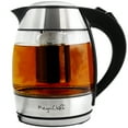 thumbnail image 5 of MegaChef 1.8Lt. Glass Body and Stainless Steel Electric Tea Kettle with Infuser, 5 of 6