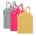 thumbnail image 3 of OGLCCG 3 Pack Girls Tank Top Toddler Spaghetti Strap Y Back Training Sleeveless Undershirts Cotton Solid Color Cami Dance Tank Tops 12M-13Y, 3 of 7