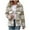 Khaki, variant on Womens Jackets Warm Winter Casual Button Down Stand Collar Long Sleeve Shaggy Outwear Coats Pink, S