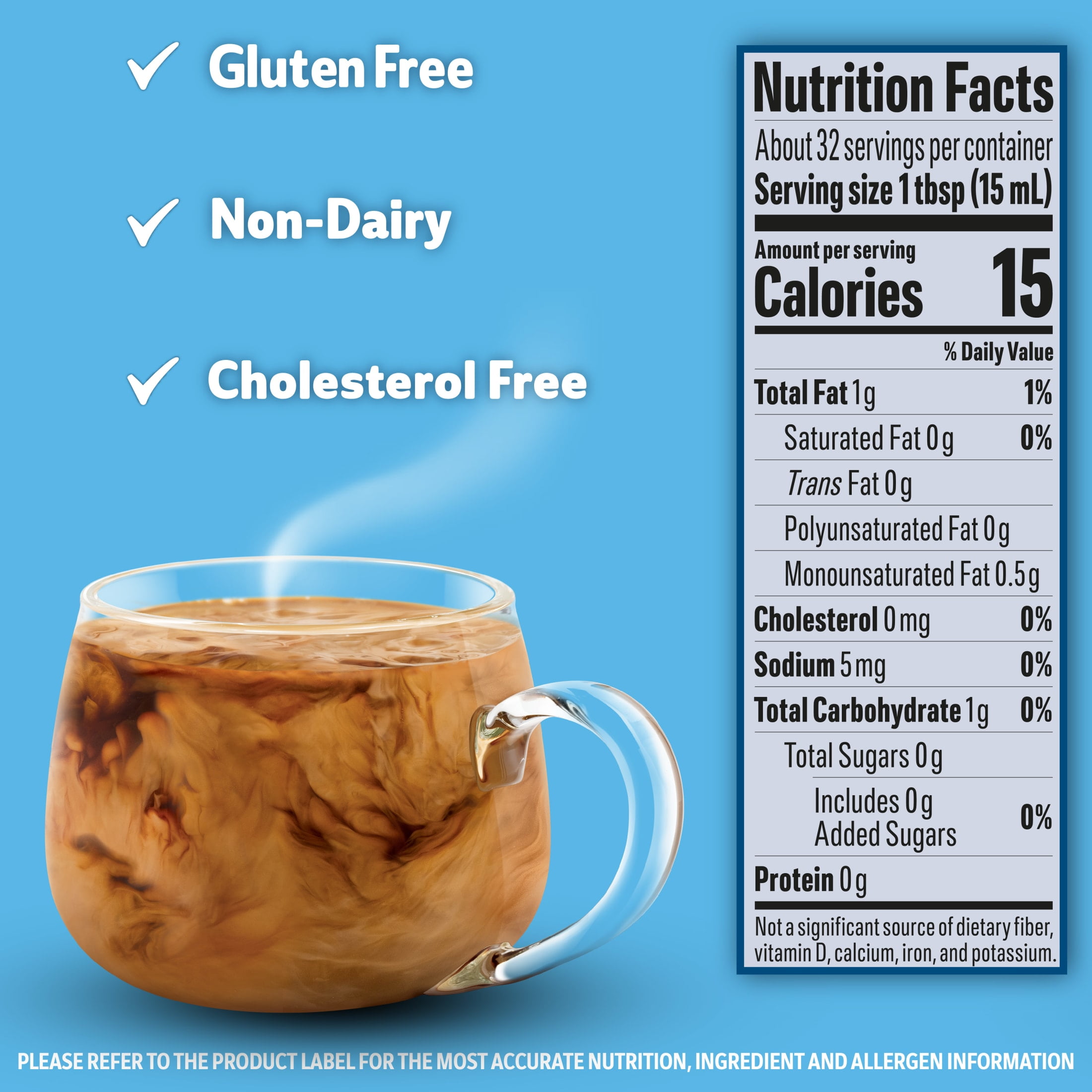 Coffee mate Zero Sugar French Vanilla Liquid Coffee Creamer, 16 fl oz