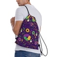 thumbnail image 3 of Kdxio Mardi Gras and Donuts Print Drawstring Backpack Bag,Waterproof Draw String Back Sack, Gym Drawstring Bags Swim Bag For Unisex, 3 of 9