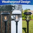 thumbnail image 4 of Solar Outdoor Lantern with Motion Sensor – Weatherproof LED Garden Light, 3 Modes, Wall/Hanging/Stake Mount, Black Edison Style, 4 of 9