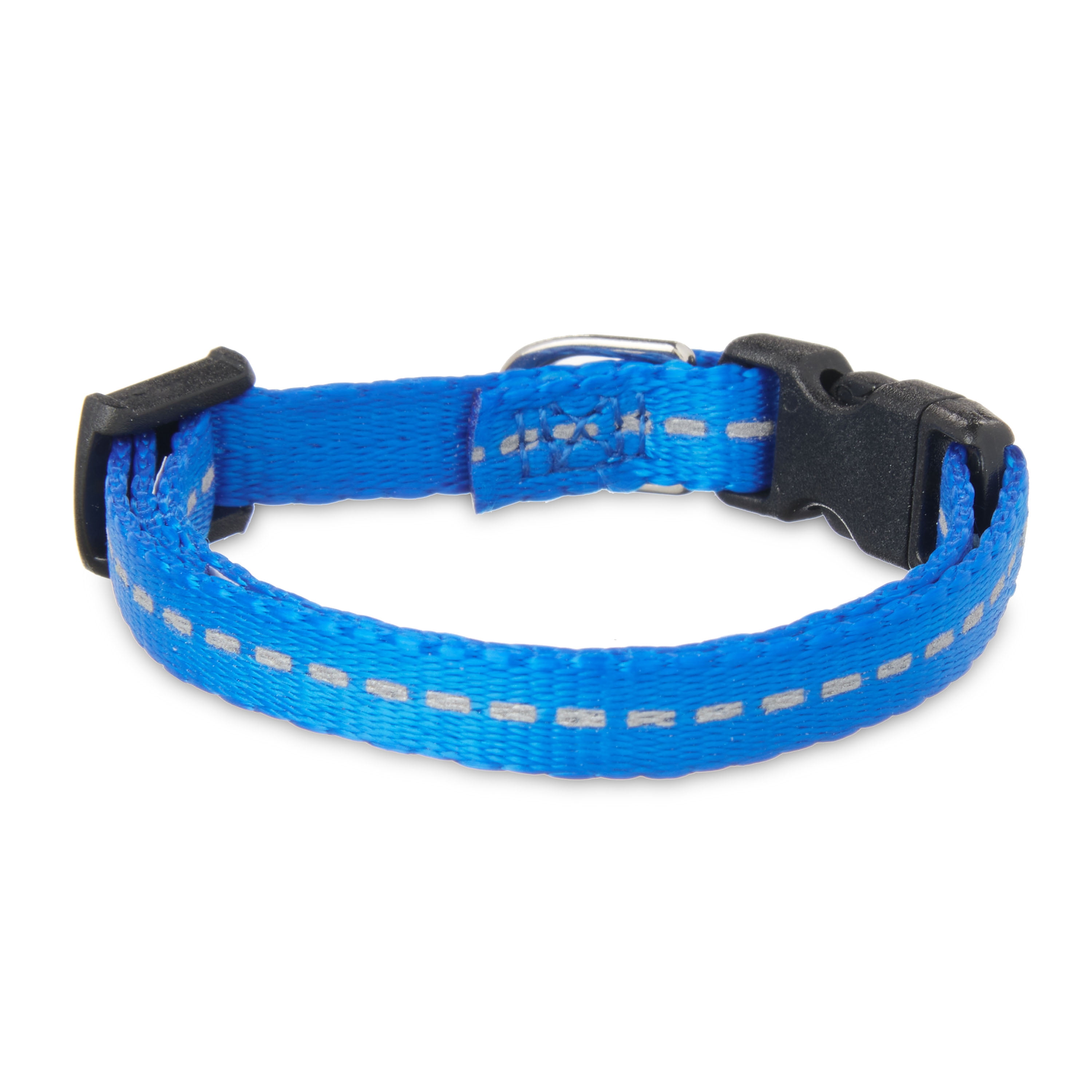 Vibrant Life Solid Nylon Adjustable Dog Collar, Blue, x-Small